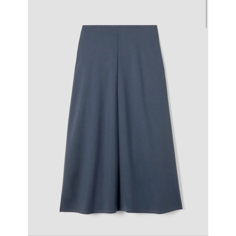 Eileen Fisher $188 Lightweight Ponte A-Line Skirt Eclipse medium NEW - Picture 6 of 16